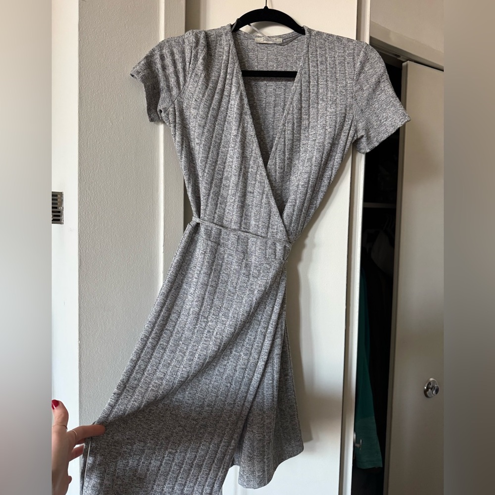 Zara knit wrap dress